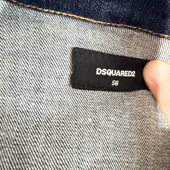 Dsquared2 Icon Blue Denim Jacket Distressed #56 Large - Picture 6 of 7